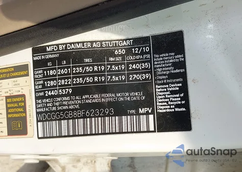 2011 Mercedes-Benz Glk 350 z USA, uszkodzony, nr VIN WDCGG5GB8BF623293